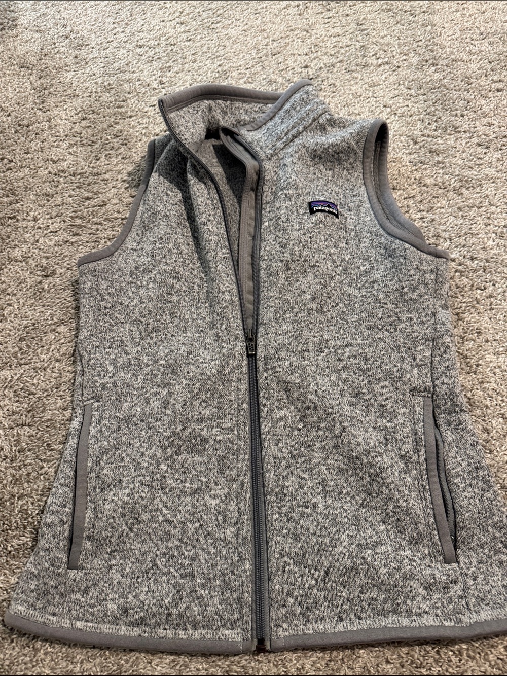 Patagonia Gray Womens Full-Zip Fleece Vest